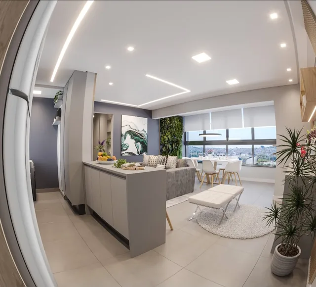 Apartamento para locação em Florianópolis: sala com varanda (projeto)